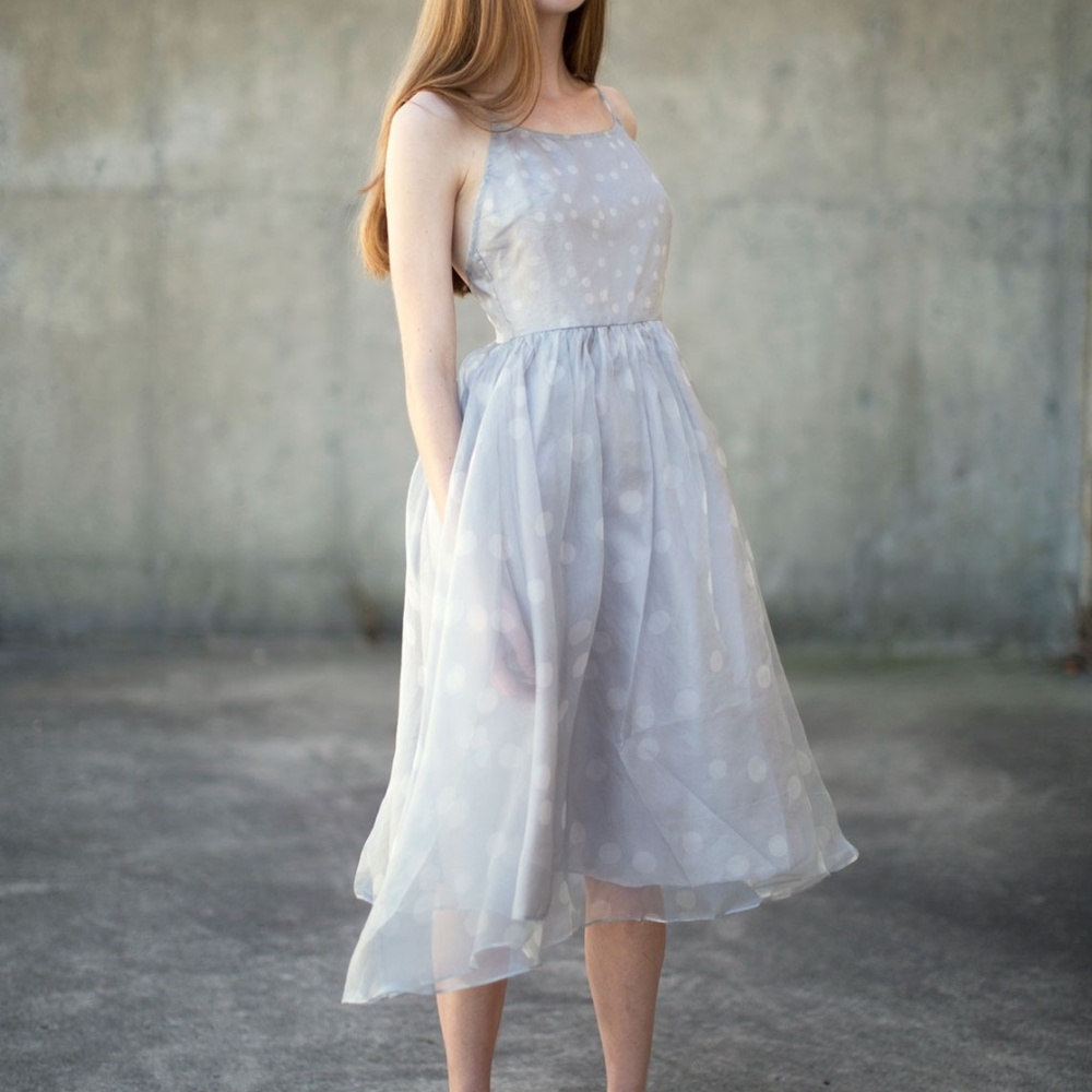 Rachel Antonoff Gray Silk Dress